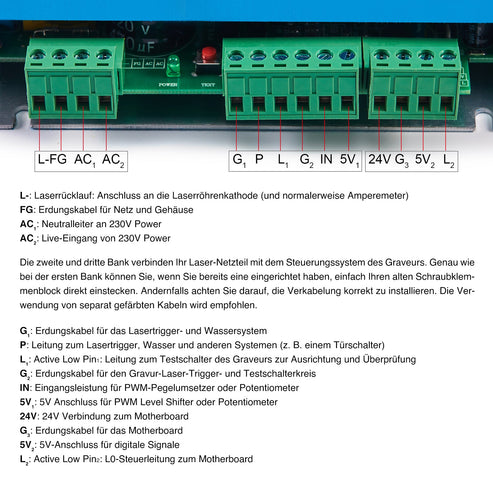 Alimentatore e alimentatore laser CO2 da 50W | LN-50